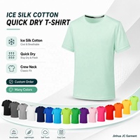 T-shirt Homme Personnalisé avec Logo en Soie Glacée Respirant Séchage Rapide Vert Menthe – Idéal pour la Gym et le Sport – Personnalisation en Gros