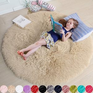 Maison enfants forme ronde beige <span class=keywords><strong>blanc</strong></span> doux soyeux luxe moderne grande grande chambre salon zone peluche shaggy moelleux <span class=keywords><strong>tapis</strong></span> <span class=keywords><strong>tapis</strong></span> - Product Image 2