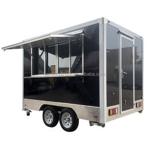 Remorque alimentaire multifonction personnalisable en aluminium et fibre de verre avec alimentation intégrée pour la vente de glaces, poulet frit, bonbons, utilisation en extérieur - Product Image 3