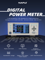 Medidor de Energía Monofásico NAPUI PM9200 Clase 0.2, Comunicación RS232/RS485/USB, Amplio Rango de Voltaje y Corriente, Multifunción