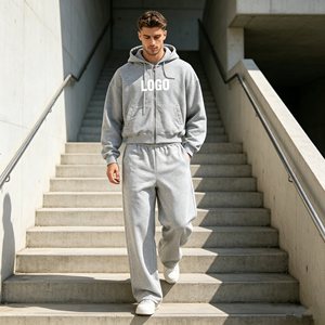 Cropped hoodie men's <b>sets</b>,3D Embroidered acid washed Streetwear Hoodie <b>Sweatpants</b> <b>Sets</b> for Men,100% Cotton Tracksuit men clothes - Product Image 6