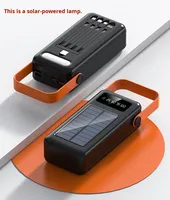 Banque d'alimentation solaire ultra-grande capacité 100 000 mAh avec câble micro USB intégré pour diffusion en direct transfrontalière et éclairage de camping extérieur
