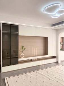 Modern Luxury <b>Stand</b> Unit Wood <b>Wall</b>-Mounted <b>TV</b> Cabinet <b>for</b> Living Room - Product Image 6