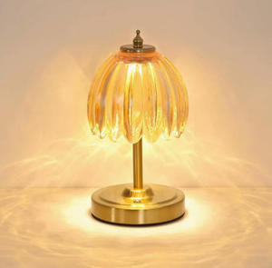 VINTAGE Tulip Table Lamp 5200mAh <b>Battery</b> Touch Control Cordless 3 Colors Dimmable Rechargeable Decoration LAMPARA DE MESA - Product Image 5