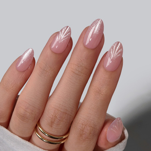 BTArtbox - Uñas Postizas de Lujo Color Rosa Ojo de Gato, Uñas Falsas de Alta Calidad, Venta al por Mayor, Uñas 3D Hechas a Mano, Kit de Uñas de Gel Suave - Product Image 1