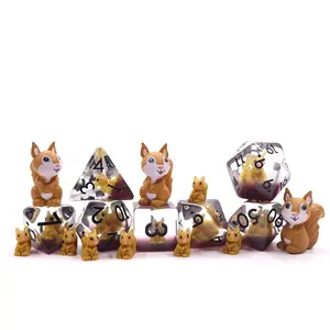 Custom 16mm Standard Size Dice Board Game Resin Animal Inclusion Dice