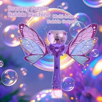 Jouets à bulles, nouvelles tendances, machine à bulles électrique automatique, baguette à bulles, souffleur de savon, lumière musicale, jouets à bulles papillon unisexes