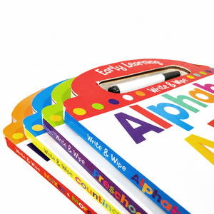 Livre d'activités personnalisé effaçable pour enfants d'âge préscolaire – Labyrinthes, chiffres et lettres – Livre éducatif imprimé pour l'apprentissage précoce - Product Image 2