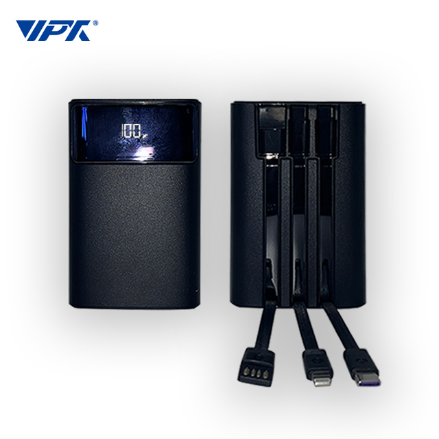 Custom Logo PD 22.5W Multifunction Portable Power Bank 10000mah Fast Charging Quick Charge Type-C Input 3 in 1 Cable Power Banks