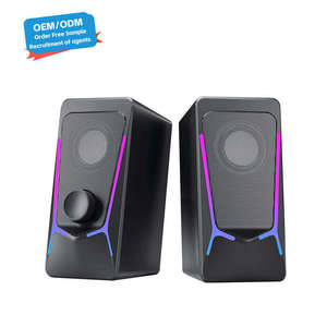 2.0 <b>Gaming</b> Speakers RGB Home Music Desktop Speaker Wire <b>PC</b> Audio Computer Speakers - Product Image 4