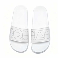 Sandales plates décontractées blanches personnalisées pour femmes, chaussures de plage antidérapantes et souples pour l'automne, idéales pour l'extérieur et la mode.
