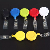 Porte-badge rétractable décoratif personnalisé, porte-badge de travail, porte-badge coloré, enrouleur de badge rond de 32 mm, porte-badge personnel