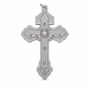 Pingente Crucifixo em Liga de Zinco 5.1x3.5cm Cruz Latina em Filigrana Corpus 3D Religioso Católico Corrente Elo Presente DIY Atacado - Product Image 4