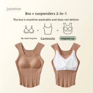 Suéter de estilo informal <span class=keywords><strong>para</strong></span> <span class=keywords><strong>mujer</strong></span>, chaleco de otoño e invierno, cinturón de hombro ancho, camisa Base de punto cálido integrada, almohadilla <span class=keywords><strong>para</strong></span> el pecho transpirable - Product Image 2