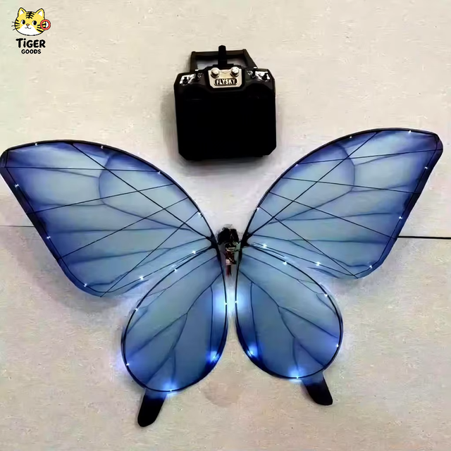 TIGERGOODS LED Butterfly Drone for Wedding Stage Performance, Event Decoration & Commercial Promotion, Flying Light Show