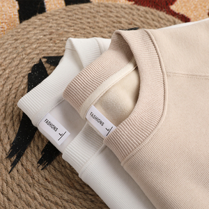 Felpa da <span class=keywords><strong>uomo</strong></span> con Logo personalizzato di alta qualità felpa con <span class=keywords><strong>cappuccio</strong></span> nera semplice alla moda <span class=keywords><strong>senza</strong></span> <span class=keywords><strong>cappuccio</strong></span> - Product Image 3