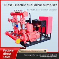 Pompe à incendie complète EDJ sur châssis, double alimentation diesel-électrique, double entraînement, grande capacité (2 000 GPM) pour le commerce international