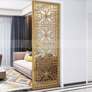 EX542 Modern Foldable Laser Cut Stainless Steel <b>Screen</b> Partition for Commercial Interior Design Engineering Project - Product Image 1