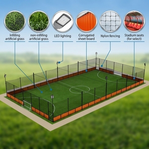 <span class=keywords><strong>Cage</strong></span> <span class=keywords><strong>de</strong></span> football multifonctionnelle personnalisable, ensemble complet en acier galvanisé avec revêtement en poudre pour complexe sportif, entraînement sur terrain <span class=keywords><strong>de</strong></span> football - Product Image 1