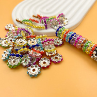 Perles entretoises en alliage ondulées de 12 mm en forme de soucoupe volante, avec trous percés, rondelles à trou droit pour la fabrication de bijoux DIY