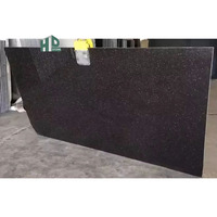 Granit Noir Naturel Poli « Black Galaxy » Demi-Dalles de Pierre de Granit Noir pour Plans de Travail