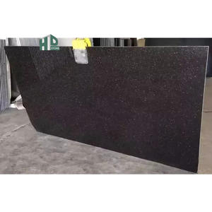 หินแกรนิตสีดำธรรมชาติ หินแกรนิตแบล็คกาแล็กซี่ขัดเงา แผ่นครึ่งแผ่น หินแกรนิตสีดำสำหรับทำเคาน์เตอร์ - Product Image 6