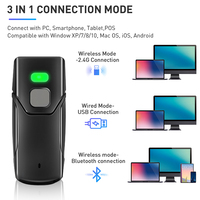 Escáner de Código de Barras Inalámbrico USB JR-CT3608X, Mini Escáner de Bolsillo 2D QR, Compatible con IOS, Windows y Android, en Stock