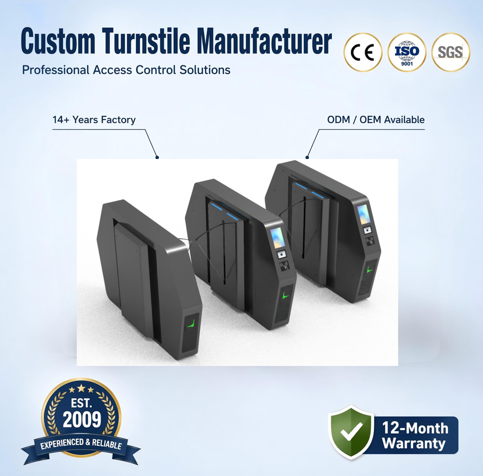 Flap Barrier Turnstile Pedestrian Access Control Gate Speed Lane with ...