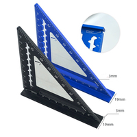 Regla Triangular Cuadrada de 4 Pulgadas, Aleación de Aluminio, DIY, OEM, ODM, Herramienta de Medición Rápida, Herramienta de Marcado en Ángulo Recto de 45/90 Grados, Herramienta para Trabajar la Madera