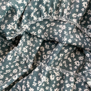 Gaun Chiffon Musim Panas Model Off-shoulder, Tanpa Lengan, Pinggang Ramping, High Waist, A-line, Elegan, Motif Bunga, Model Swing, Panjang, Grosir - Product Image 6