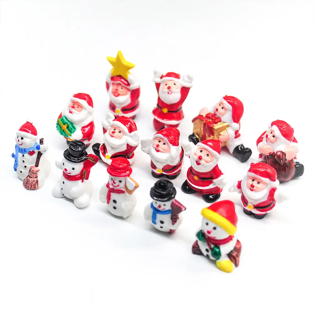 Op Maat Gemaakte Mixed Handwerk Miniatuur Murano Lampwork Kunst Glas Kerst Ambacht Santa Beeldje