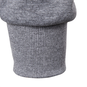 Camisola com capuz algodão velo zíper masculino com capuz bordado padrão sólido primavera e outono tendência Hoodies - Product Image 5