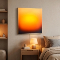 Kotak Lampu LED Persegi Panjang LUZ dari Aluminium Alloy dengan Bingkai Seni Akrilik, Lampu Backlit, Peredup yang Dapat Disesuaikan, Pemasangan di Dinding, Dekorasi Rumah