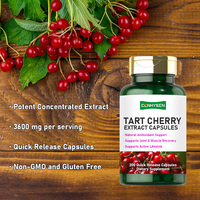 Cápsulas de Extracto de Cereza Ácida Montmorency Concentrado con Harina de Arroz, Soporte Antioxidante Natural OEM ODM