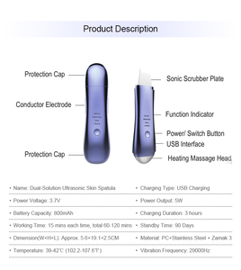 <span class=keywords><strong>Appareil</strong></span> de nettoyage facial profond Sonic EMS Frequency Removal Blackhead Dirty Pore Clean, spatule exfoliante <span class=keywords><strong>pour</strong></span> la peau - Product Image 2