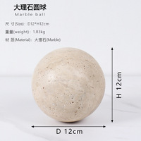 Globe en travertin beige pour décoration intérieure, design artistique, échantillon pour salle d'exposition, hôtel, villa, mobilier de maison, boule ronde en marbre