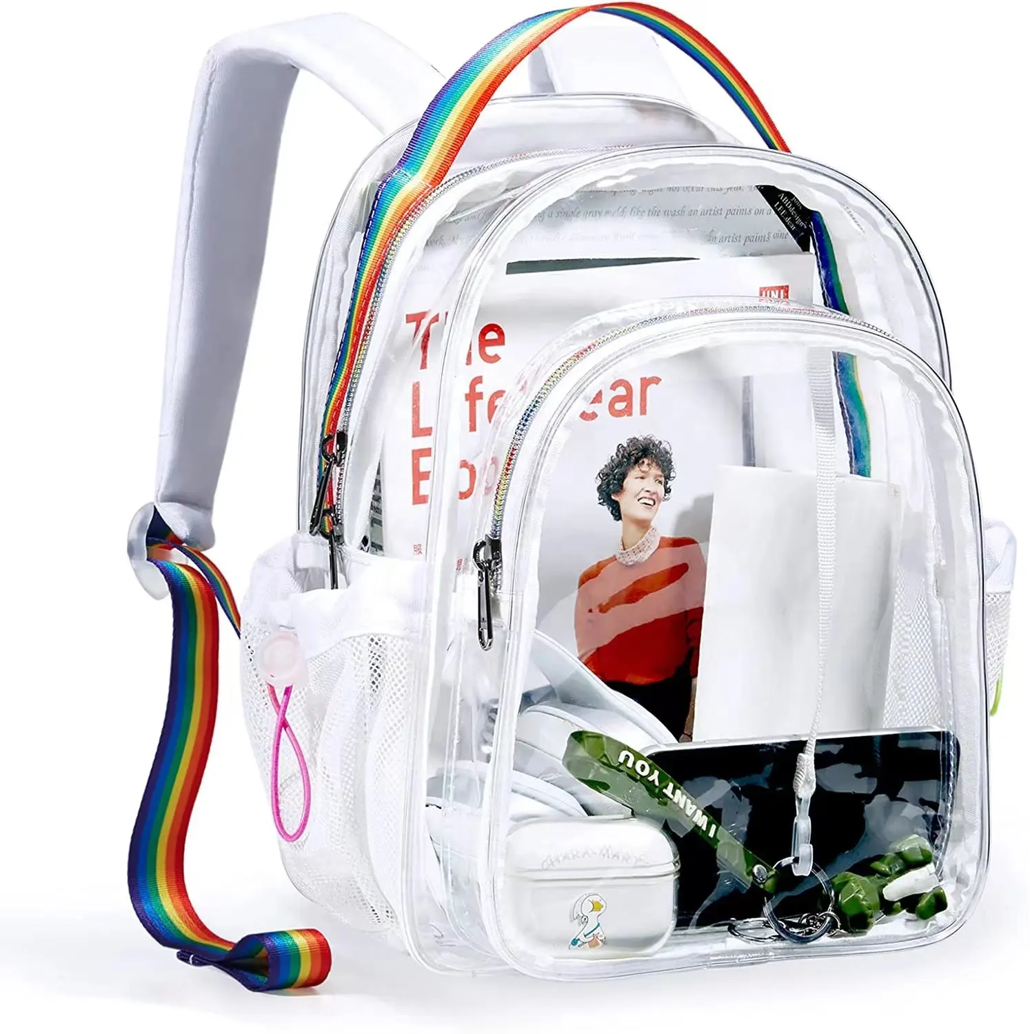 Sacs à dos transparents en PVC de haute qualité personnalisés, sac Transparent imperméable et Durable pour enfants à l'école