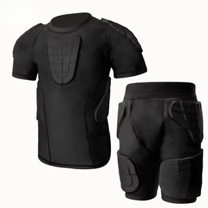 YOUNGSON Custom Boys Sports Protective Sets <b>Kids</b> Goalkeeper Padded Jersey Youth Football Padded Compression Shirt And Short <b>Rein</b> - Product Image 2
