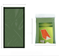 Sac de bivouac imperméable vert olive ultraléger et portable, équipement de survie hivernal avec sifflet d'urgence pour enfant