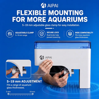 AIPAI NUEVO Alimentador Automático de Peces A+ con Abrazadera Ajustable, Temporizador Programable, Control por APP Inteligente, Protección Contra la Humedad y Contra Atascos
