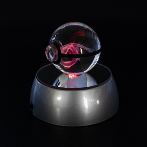 Boule de cristal K9 en gros <span class=keywords><strong>pas</strong></span> <span class=keywords><strong>cher</strong></span> avec gravure 3D, boule personnalisée avec logo 3D, boule de cristal LED avec base LED - Product Image 2