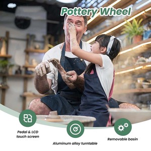 LISI High Quality 380W 30CM LCD Touch Screen Ceramic Machine Adult <strong>Potters</strong> <strong>Wheel</strong> Pottery Forming Machine Art Supplies - Product Image 4