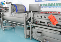 Industriële appel-, groente- en fruitwasserinstallatie, fruitborstelwasapparatuur voor het reinigen van uien