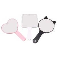 Cermin Kosmetik Lipat Portabel Multiwarna Gmagic dengan Bentuk Persegi Panjang dari Plastik & Kaca untuk Riasan Sehari-hari