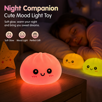 Jouet Squishy LED Lumineux en Vinyle en Forme de Boulette, Anti-Stress Rigide et Capsule d'Humeur Colorée, Prêt pour la Vente en Gros