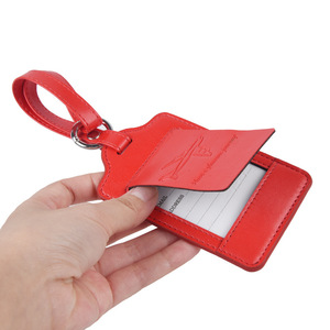 Etiqueta de Equipaje de PU Lisa con Cubierta de Privacidad, Patrón de Avión en Relieve, <span class=keywords><strong>Identificador</strong></span> de <span class=keywords><strong>Maleta</strong></span> de Viaje con Correa Desmontable y Logotipo <span class=keywords><strong>Personalizado</strong></span> - Product Image 2