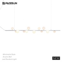 Lampe suspendue en acrylique de style nordique et minimaliste pour le chevet de la salle à manger de la cuisine intérieure moderne