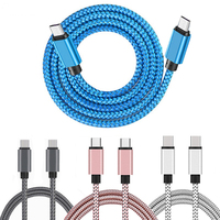 PD 60W Type C à C 3A Câble de charge rapide 1M Câble de données de type C tressé en nylon durable