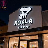 Panneau publicitaire lumineux extérieur pour magasin, enseigne personnalisée éclairée, lettres en relief 3D à LED, enseigne extérieure pour entreprise