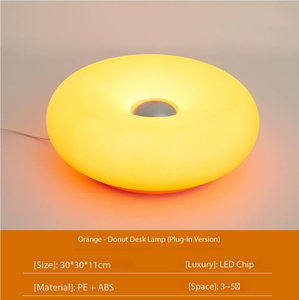 Lampada da comodino a LED a forma di ciambella, luce notturna con touch screen e tre colori dimmerabili - Product Image 6